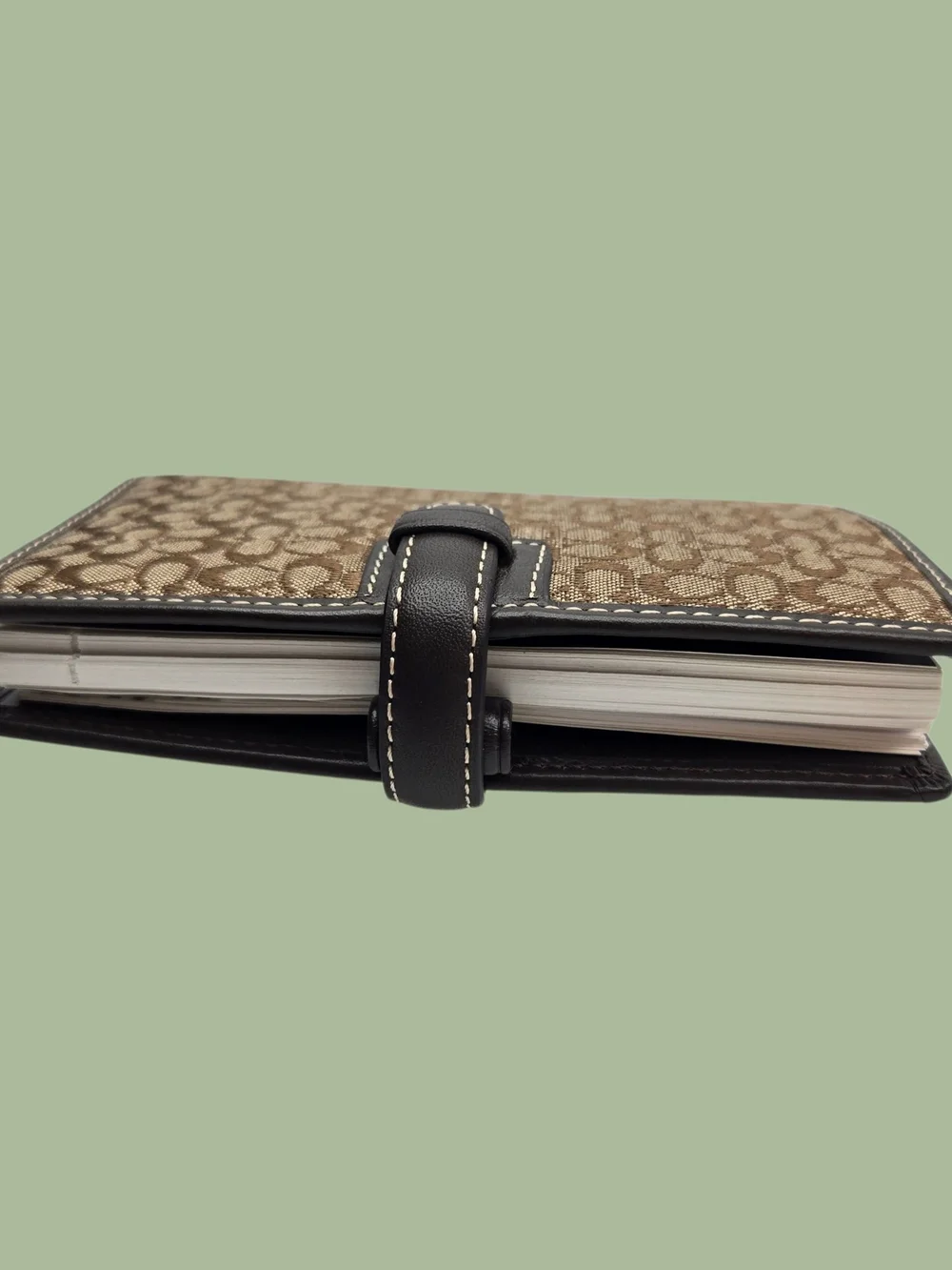 Coach Dark Brown Leather Planner Agenda Organizer FS8802 2005 Diary Insert NWT